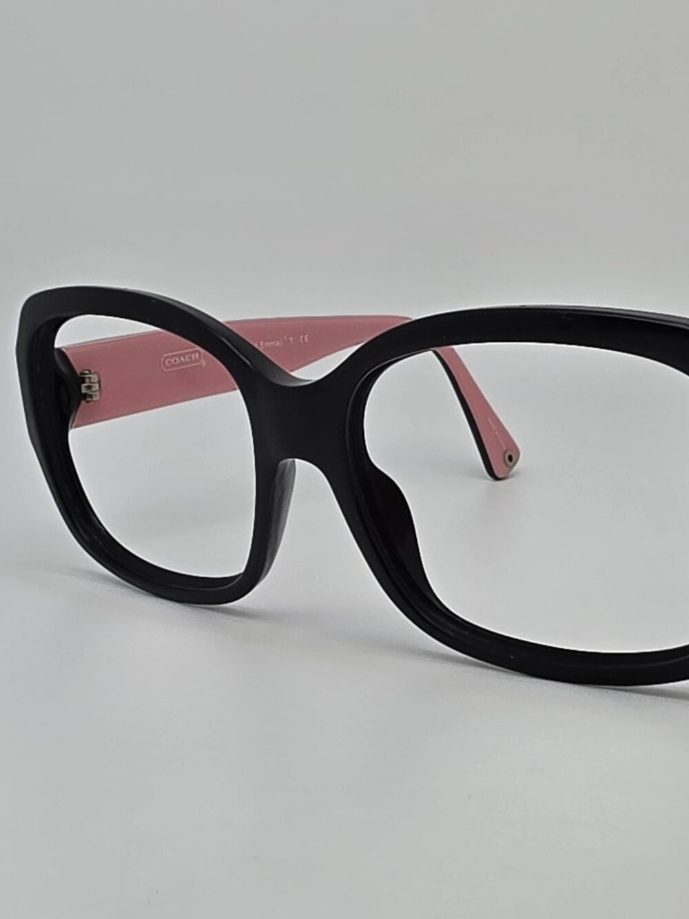 Coach HC 8001 L001 5053/11 Emma Black Gold on Pink Sunglasses Frame 57-17-135